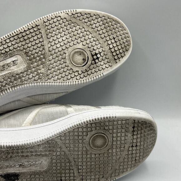 Skechers Shoes Womens Size 7 Madison Ave Take A Walk Sneakers White Canvas 23958 - Picture 10 of 12